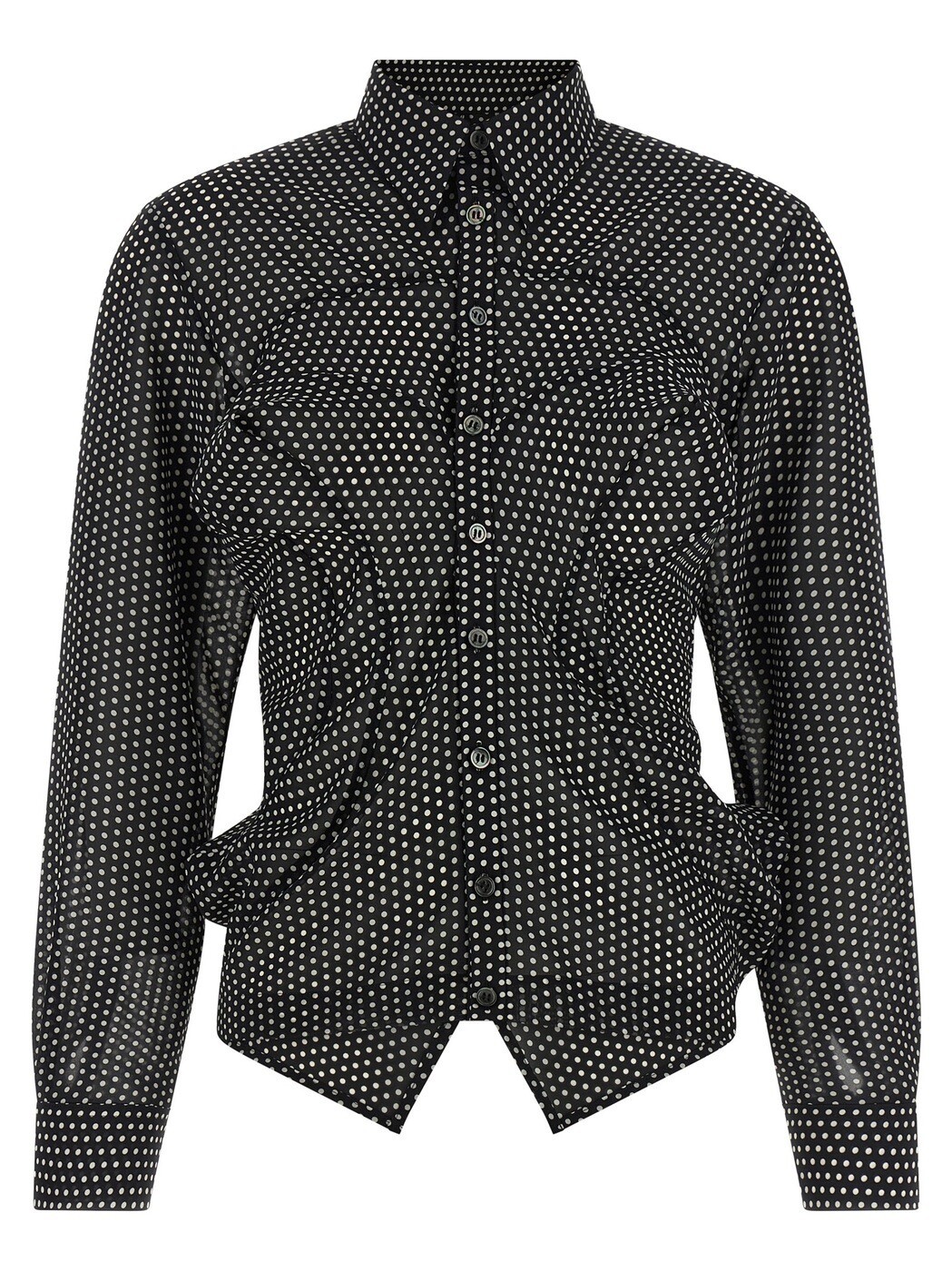 ジュンヤ ワタナベ コム デ ギャルソン JUNYA WATANABE COMME DES GARCONS シャツ レディース ホワイト Shirts Polka dot shirt JQB0011 White/Black 関税 送料無料 2026SS ju|BRANDSHOP「il Tesoro」