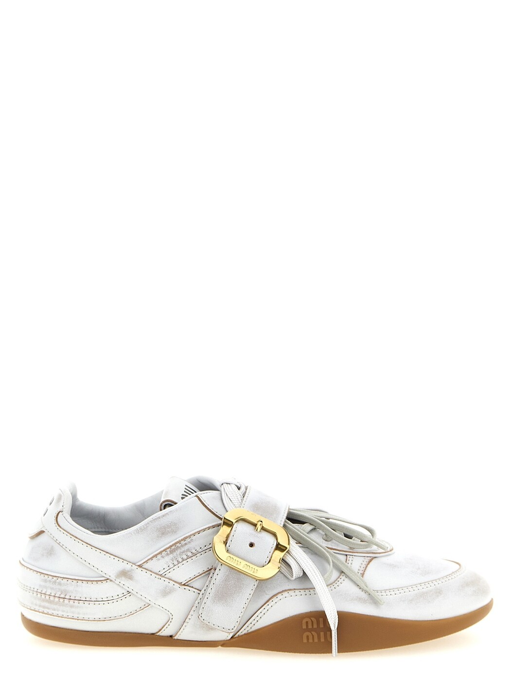 ミュウ ミュウ MIU MIU スニーカー レディース 白いこと Sneakers \u0027Gymnasium\u0027 sneakers 5E549EFA0053F33F0009 White 関税 貨物輸送無料 2026SS ju