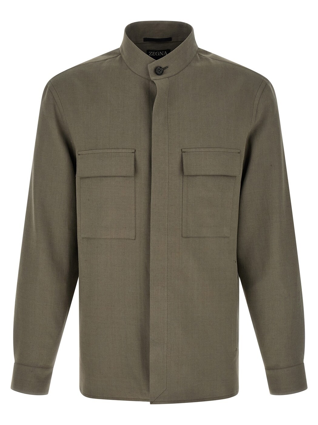 ゼニア ZEGNA プルオーバー メンズ 薄墨色 Shirts \u0027Oasi lino\u0027 overshirt UHV71A3SOT54252 Gray 関税 貨物輸送無料 2026SS ju