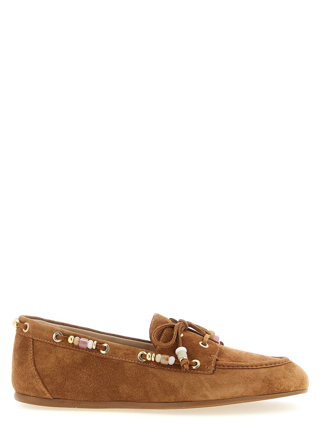 スチュアート ワイツマン STUART WEITZMAN 置き目毛皮 レディース 赤銅色 Loafers \u0027Majorca Tinsley\u0027 boat shoe SN685DOE Brown 関税 貨物輸送無料 2026SS ju