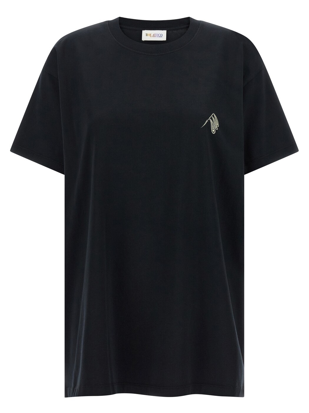 アティコ ATTICO スポーツシャツ プルオーバー レディース 黒いこと T-shirts and polo shirts \u0027Il Primo Bagno\u0027 T-shirt 260WCT00353067 Black 関税 貨物輸送無料 2026SS ju