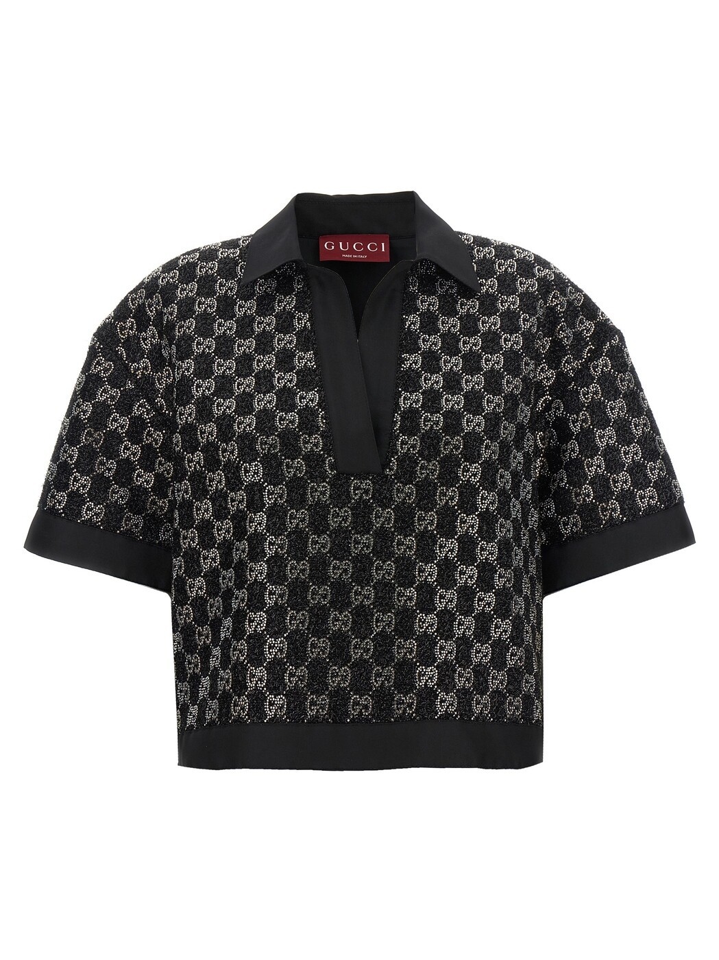グッチ GUCCI ティーシャツ トップス レディース 黒いこと T-shirts and tops \u0027GG\u0027 crystal top 846682ZARWY1000 Black 関税 貨物輸送無料 2026SS ju