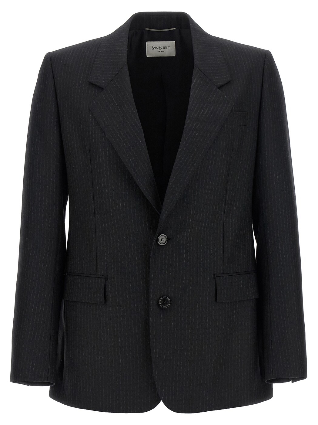 前日 サンローラン SAINT LAURENT PARIS 上衣 メンズ 黒いこと Jackets Pinstripe blazer 857994Y1M111066 Black 関税 貨物輸送無料 2026SS ju