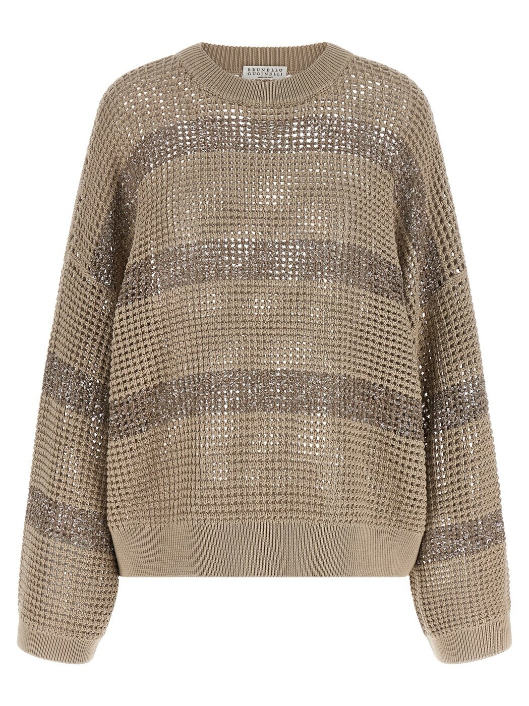 ブルネロクチネリ BRUNELLO CUCINELLI スウェーター 編み物お召しもの レディース 薄墨色 Knitwear \u0027Dazzling Stripes\u0027 sweater M58772810CKH72 Gray 関税 貨物輸送無料 2026SS ju