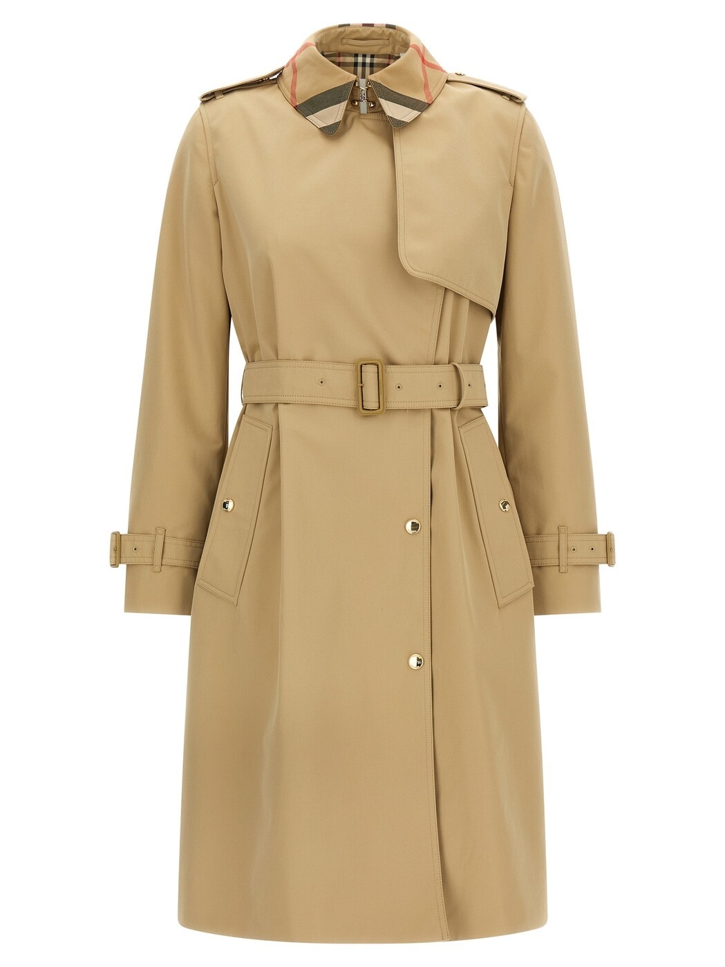 バーバリー BURBERRY トレンチコート 厚地の外套 レディース ベージュ Coats and trench coats \u0027Sandridge\u0027 trench coat 8129458HONEY Beige 関税 貨物輸送無料 2026AW ju