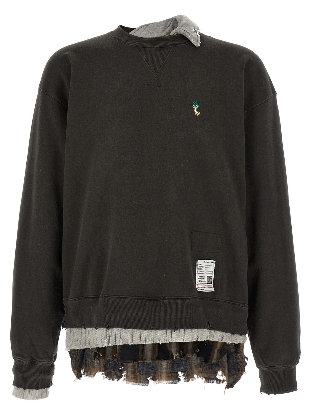 住み家 ミハラヤスヒロ MAISON MIHARA YASUHIRO トレイナー 調教師 メンズ 黒いこと Sweatshirts Three layer sweatshirt J16PO752BLACK Black 関税 貨物輸送無料 2026SS ju