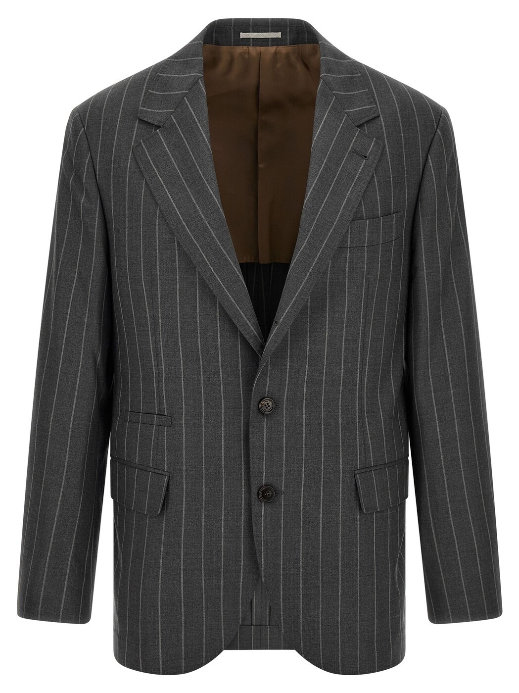ブルネロ クチネリ BRUNELLO CUCINELLI 上衣 メンズ 薄墨色 Jackets Pinstripe blazer MG4657BTCC002 Gray 関税 貨物輸送無料 2026SS ju