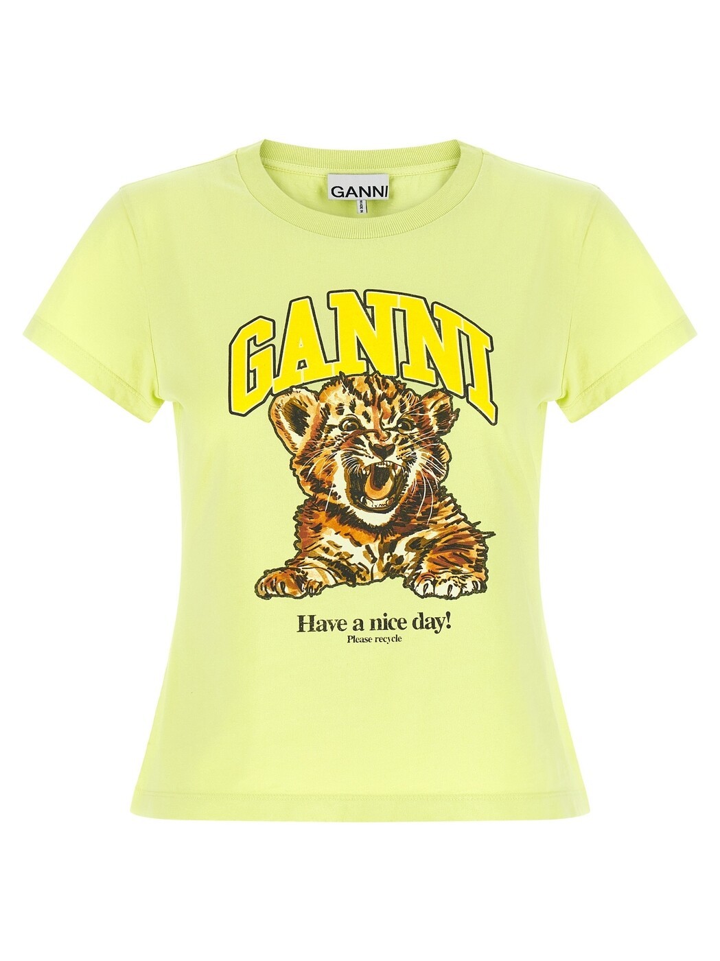 ガニー GANNI スポーツシャツ ティーシャツ レディース 緑であること T-shirts and polo shirts \u0027Tiger\u0027 T-shirt A1050249ZZ7 Green 関税 貨物輸送無料 2026AW ju