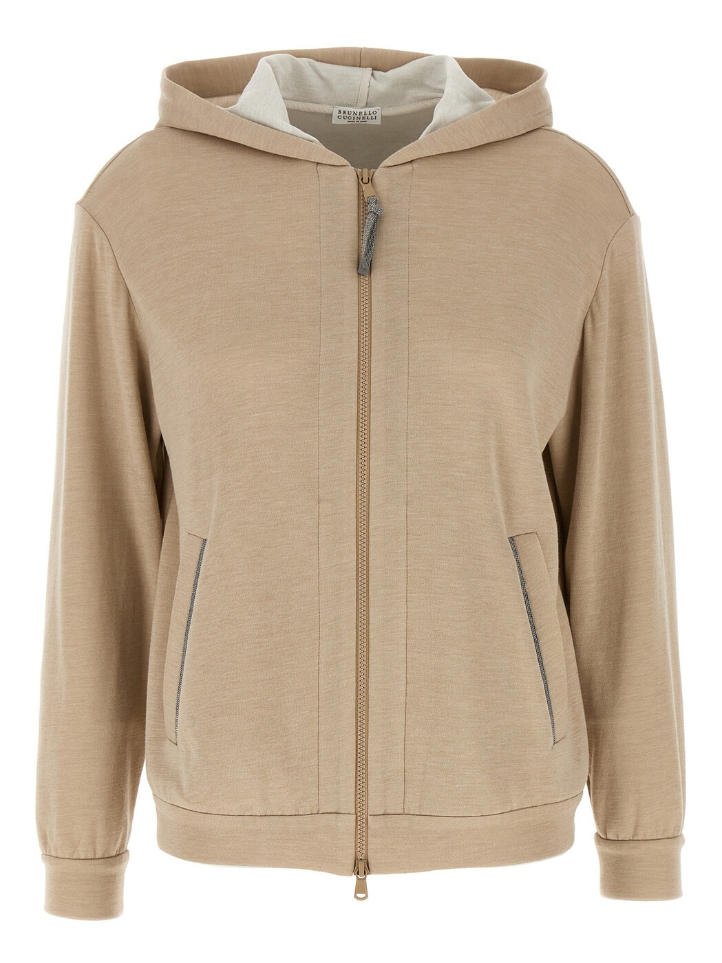 ブルネロクチネリ BRUNELLO CUCINELLI プルオーバー 編み物御召しもの レディース ベージュ Knitwear \u0027Precious Zipper Pull\u0027 hoodie MD828SB806C9066 Beige 関税 貨物輸送無料 2026SS ju
