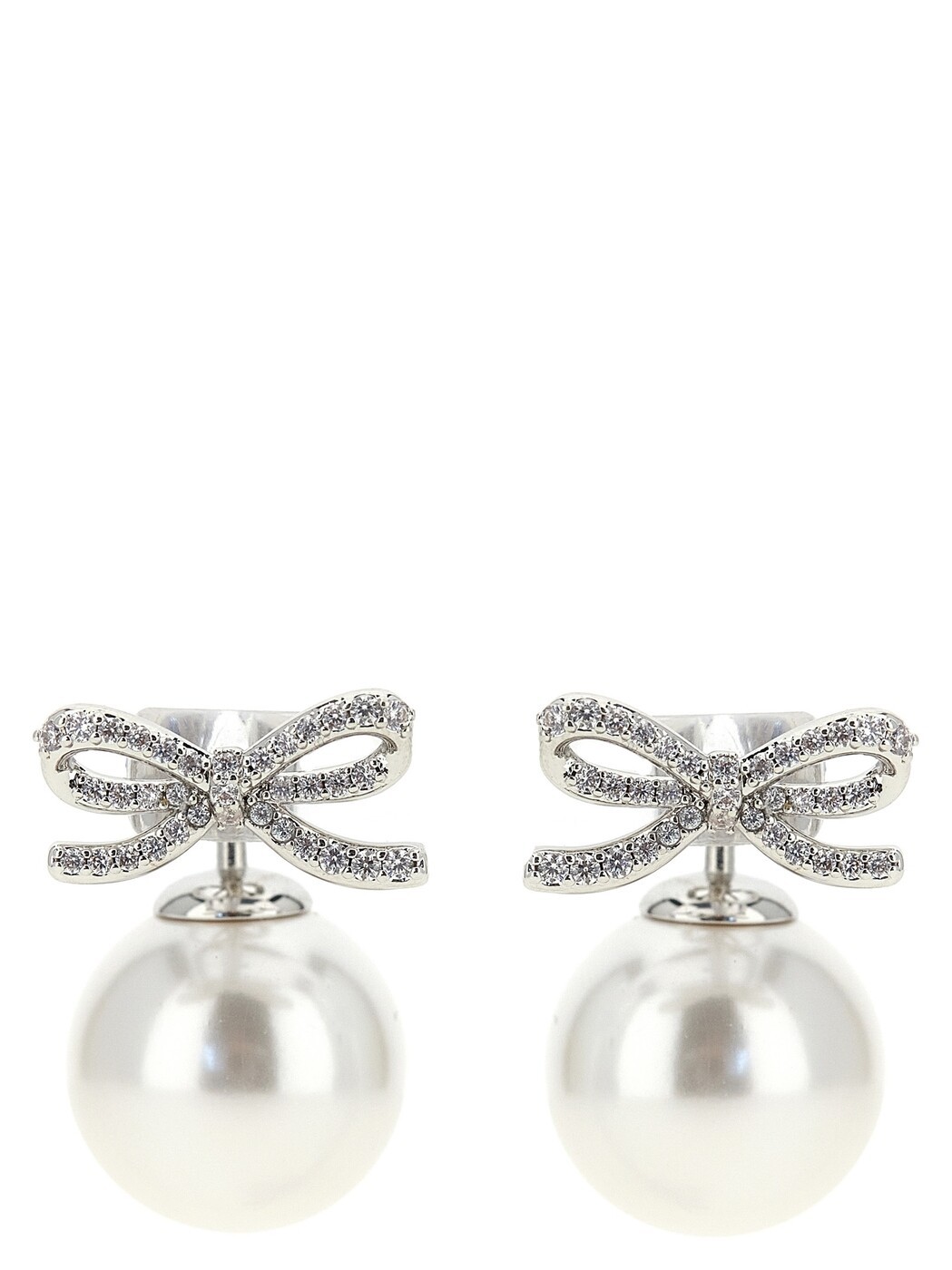 セルフ ポートレート SELF PORTRAIT ジュエリー レディース シルバー Jewelry 'Crystal Bow Pearl Back' earrings PF26604ESLSILVER Silver 関税 送料無料 2026AW ju｜BRANDSHOP「il Tesoro」