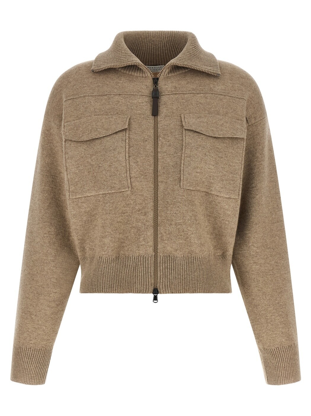 ブルネロクチネリ BRUNELLO CUCINELLI プルオーバー 編み物御召しもの レディース ベージュ Knitwear \u0027Shiny Zipper Pull\u0027 Wool cardigan MSH201306パソコン077 Beige 関税 貨物輸送無料 2026AW ju