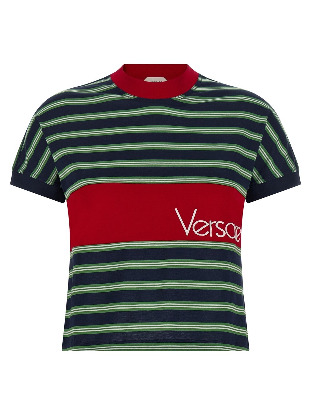 ヴェルサーチ VERSACE ポロシャツ Tシャツ レディース マルチカラー T-shirts and polo shirts Intarsia t-shirt 10259081A184396UF90 Multicolor 関税 送料無料 2026AW ju｜BRANDSHOP「il Tesoro」