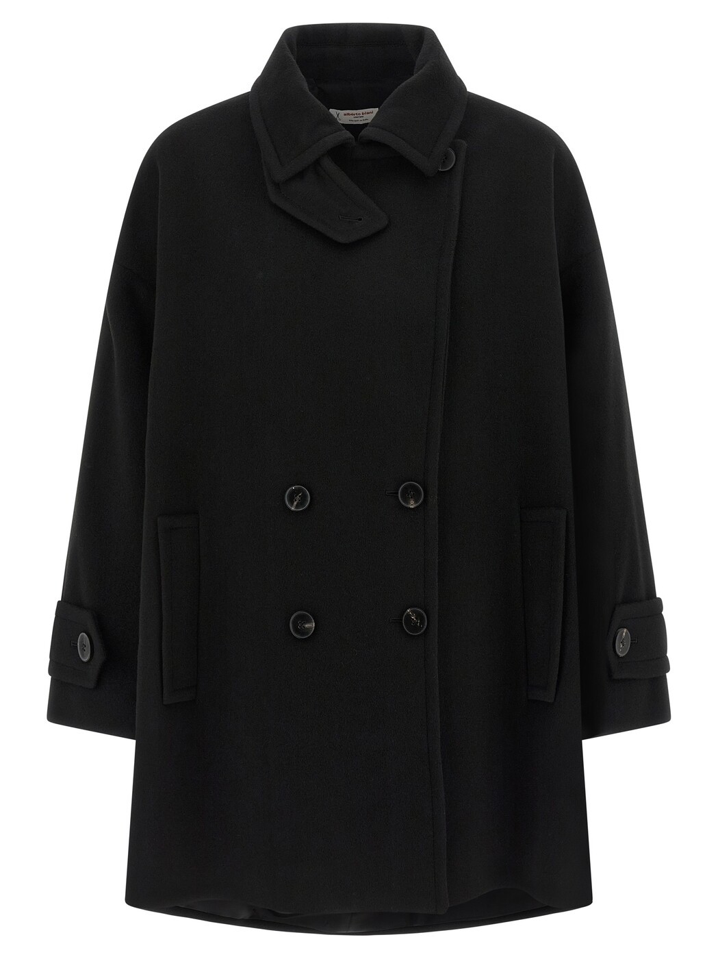 アルベルト ビアーニ ALBERTO BIANI トレンチコート 厚地の外套 レディース 黒いこと Coats and trench coats Double-breasted caban PP891W003990 Black 関税 貨物輸送無料 2025AW ju