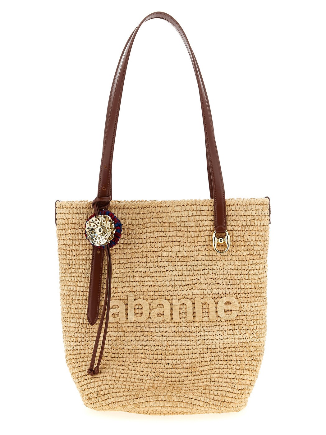 パコ ラバンヌ PACO RABANNE トートバッグ レディース ベージュ Tote bags 'Natural Raffia Tote Bag' shopping bag 25ASS0438NAT064M227 Beige 関税 送料無料 2025AW ju|BRANDSHOP「il Tesoro」