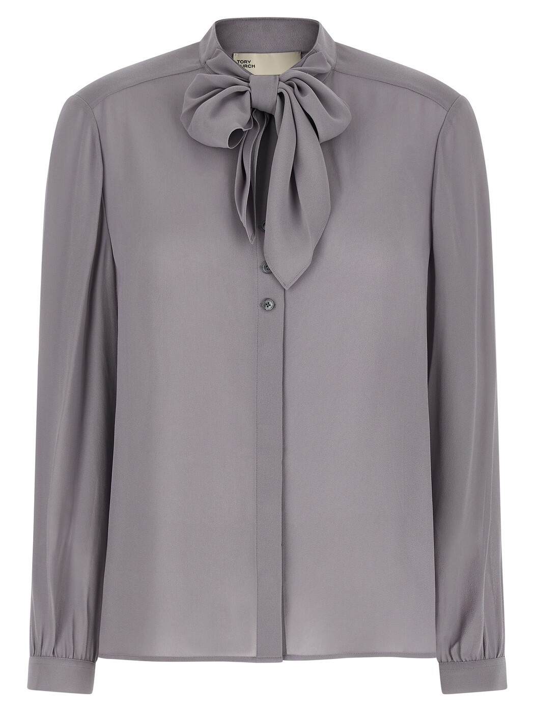 トリー バーチ TORY BURCH シャツ レディース グレー Shirts 'Georgette Bow' blouse 176348029 Gray 関税 送料無料 2026SS ju｜BRANDSHOP「il Tesoro」