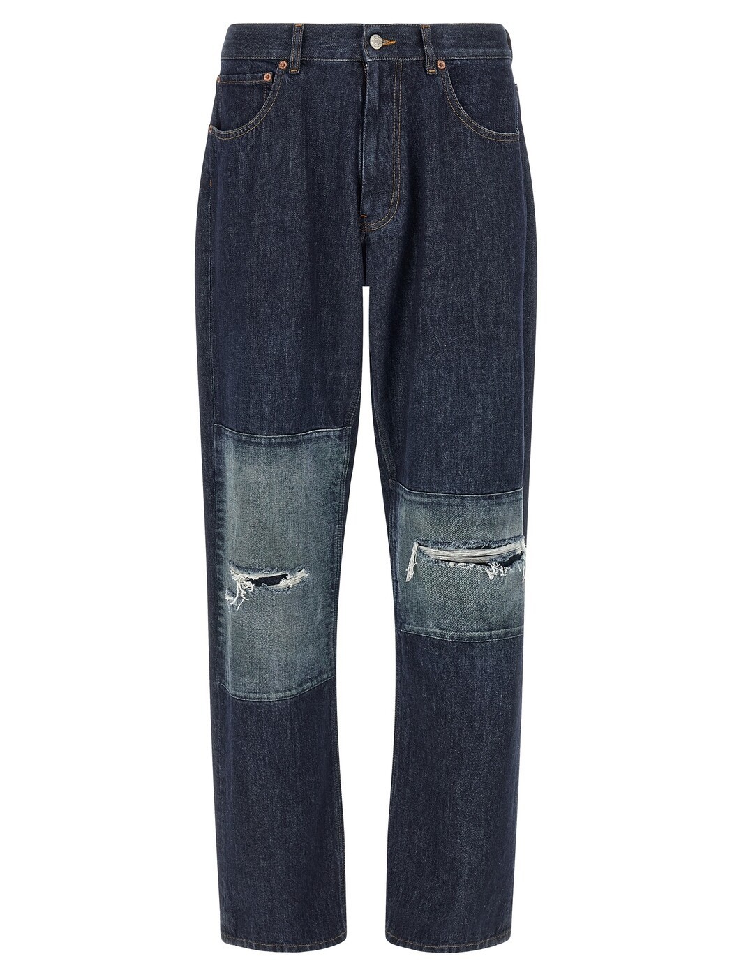 エムエムシックスメゾン マルジェラ MM6 MAISON MARGIELA デニム メンズ ブルー Jeans Patchwork insert jeans SH0LA0043M30055967 Blue 関税 送料無料 2026AW ju|BRANDSHOP「il Tesoro」