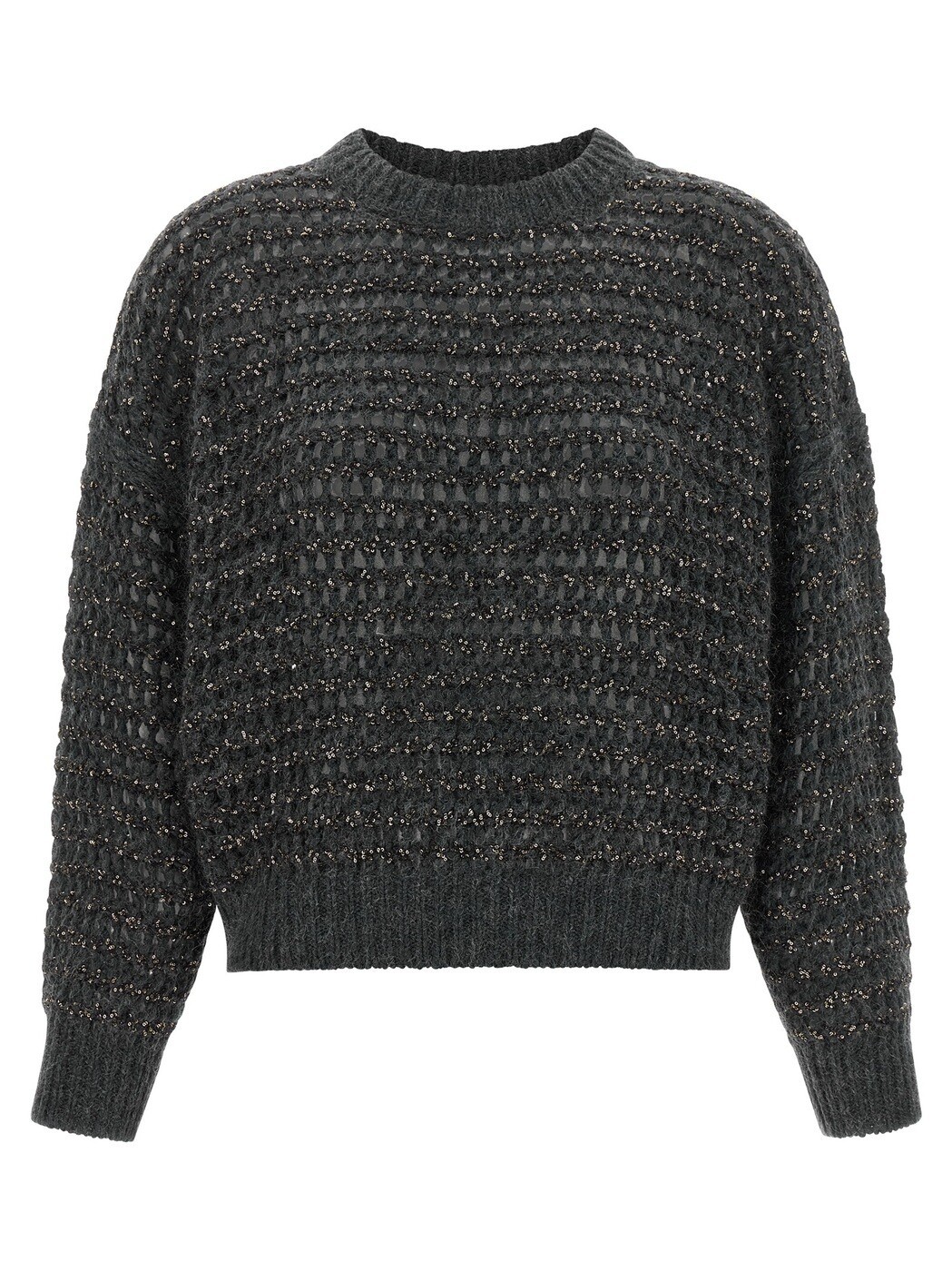 ブルネロクチネリ BRUNELLO CUCINELLI セーター ニットウェア レディース グレー Knitwear 'Dazzling Braids' sweater MGO378800CUC63 Gray 関税 送料無料 2026AW ju｜BRANDSHOP「il Tesoro」