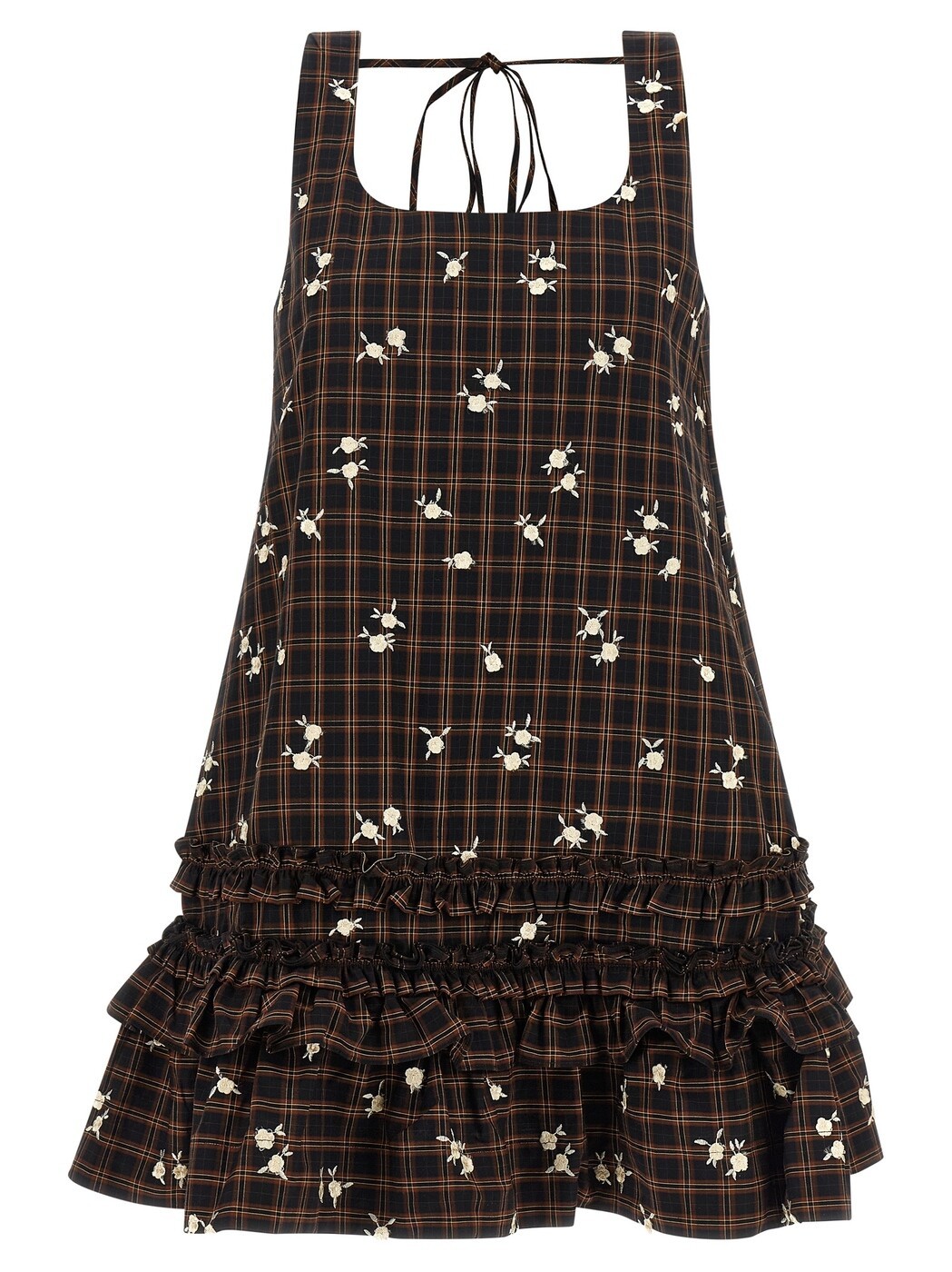 ガニー GANNI ワンピース ドレス レディース ブラウン Dresses 'Check Flower' dress A1030642ZX8 Brown 関税 送料無料 2026AW ju|BRANDSHOP「il Tesoro」
