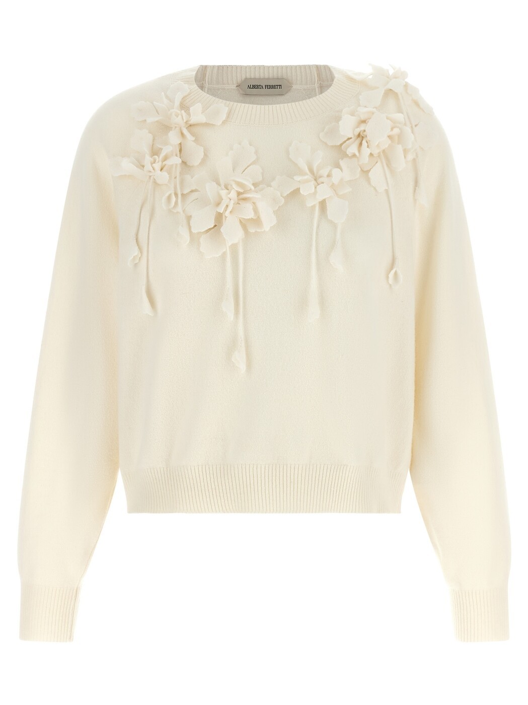アルベルタ フェレッティ ALBERTA FERRETTI セーター ニットウェア レディース ホワイト Knitwear Embroidered flower sweater A092066040002 White 関税 送料無料 2026AW ju｜BRANDSHOP「il Tesoro」