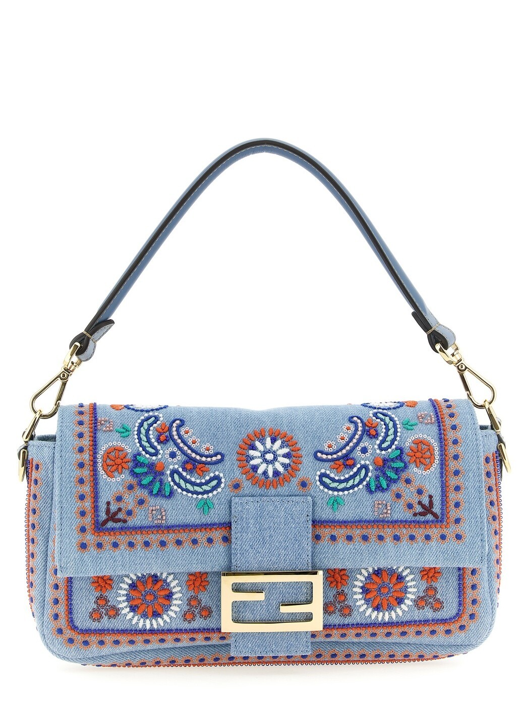 フェンディ FENDI バッグ レディース ブルー Business bags 'Baguette®' medium shoulder bag 8BR600AY5XF1X1P Light Blue 関税 送料無料 2026AW ju|BRANDSHOP「il Tesoro」