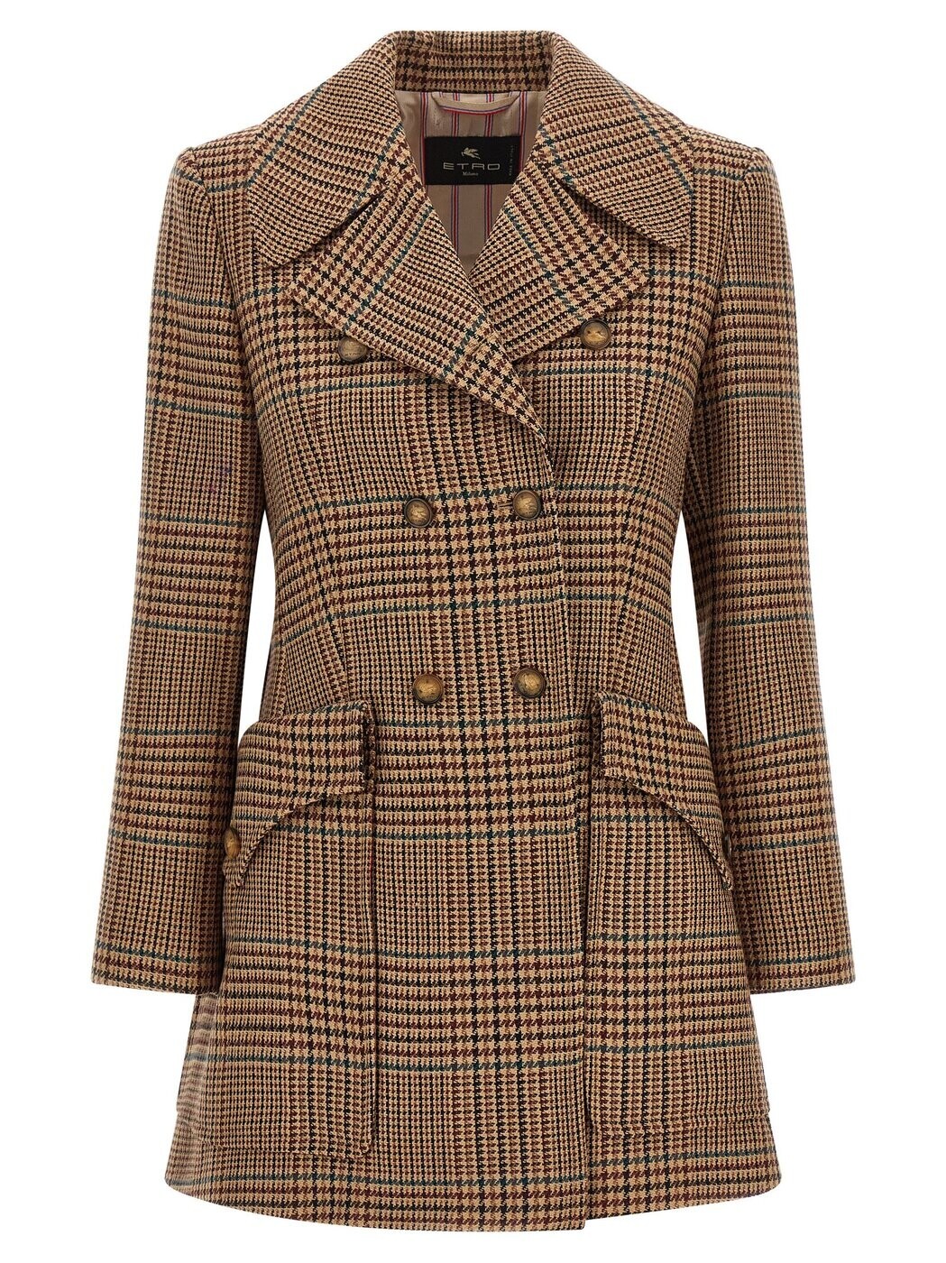 エトロ ETRO トレンチコート コート レディース ブラウン Coats and trench coats Prince of Wales coat WRBA009199TQ218S9820 Brown 関税 送料無料 2026AW ju｜BRANDSHOP「il Tesoro」