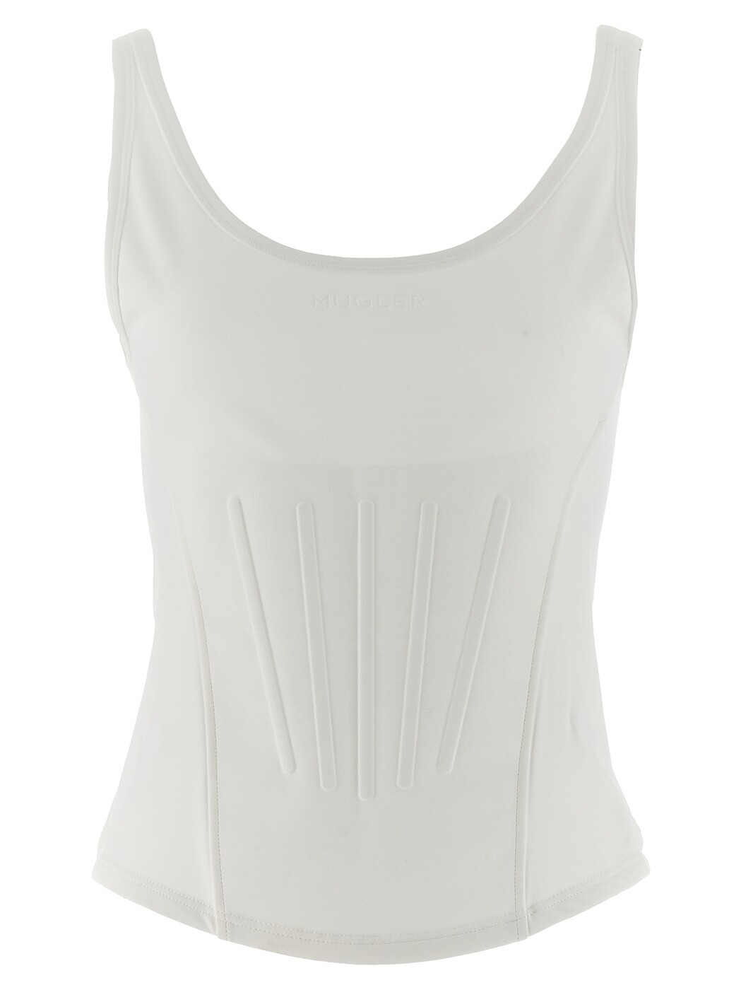 ミュグレー MUGLER Tシャツ トップス レディース ホワイト T-shirts and tops 'Corseted' tank top 23W1TO06448421014 White 関税 送料無料 2023AW ju|BRANDSHOP「il Tesoro」