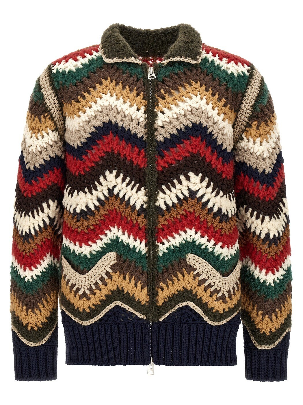 サカイ SACAI セーター ニットウェア メンズ マルチカラー Knitwear Crochet cardigan 2604130M926 Multicolor 関税 送料無料 2026AW ju|BRANDSHOP「il Tesoro」