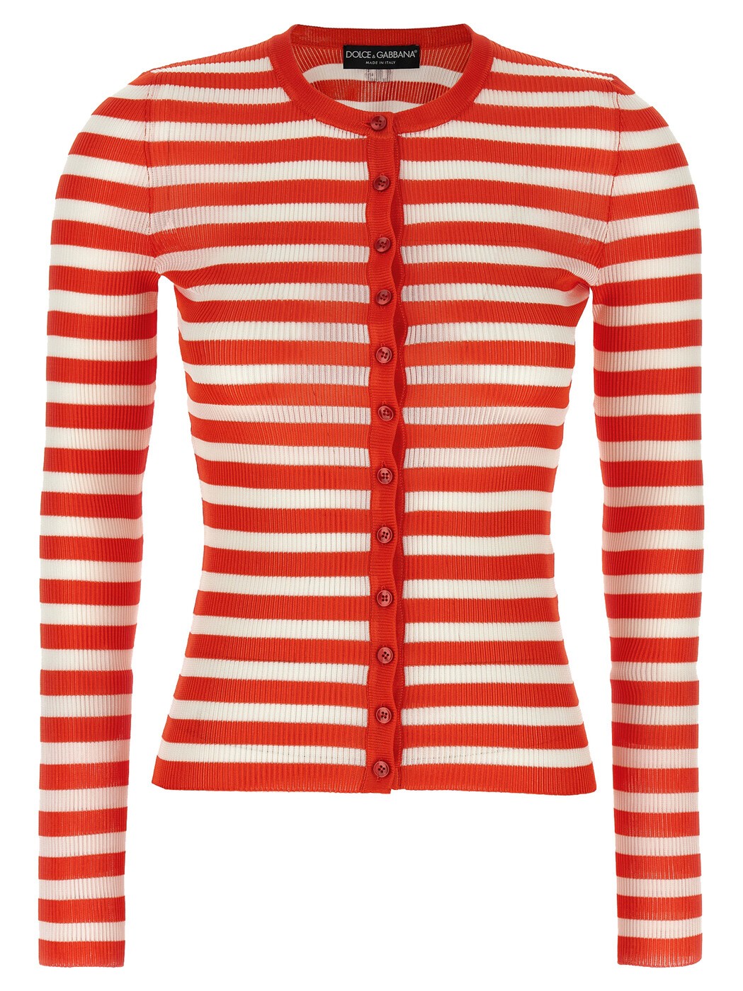 ドルチェ&ガッバーナ DOLCE&GABBANA セーター ニットウェア レディース オレンジ Knitwear Striped viscose cardigan FXVC6ZJAIRRW8266 Orange 関税 送料無料 2025AW ju｜BRANDSHOP「il Tesoro」