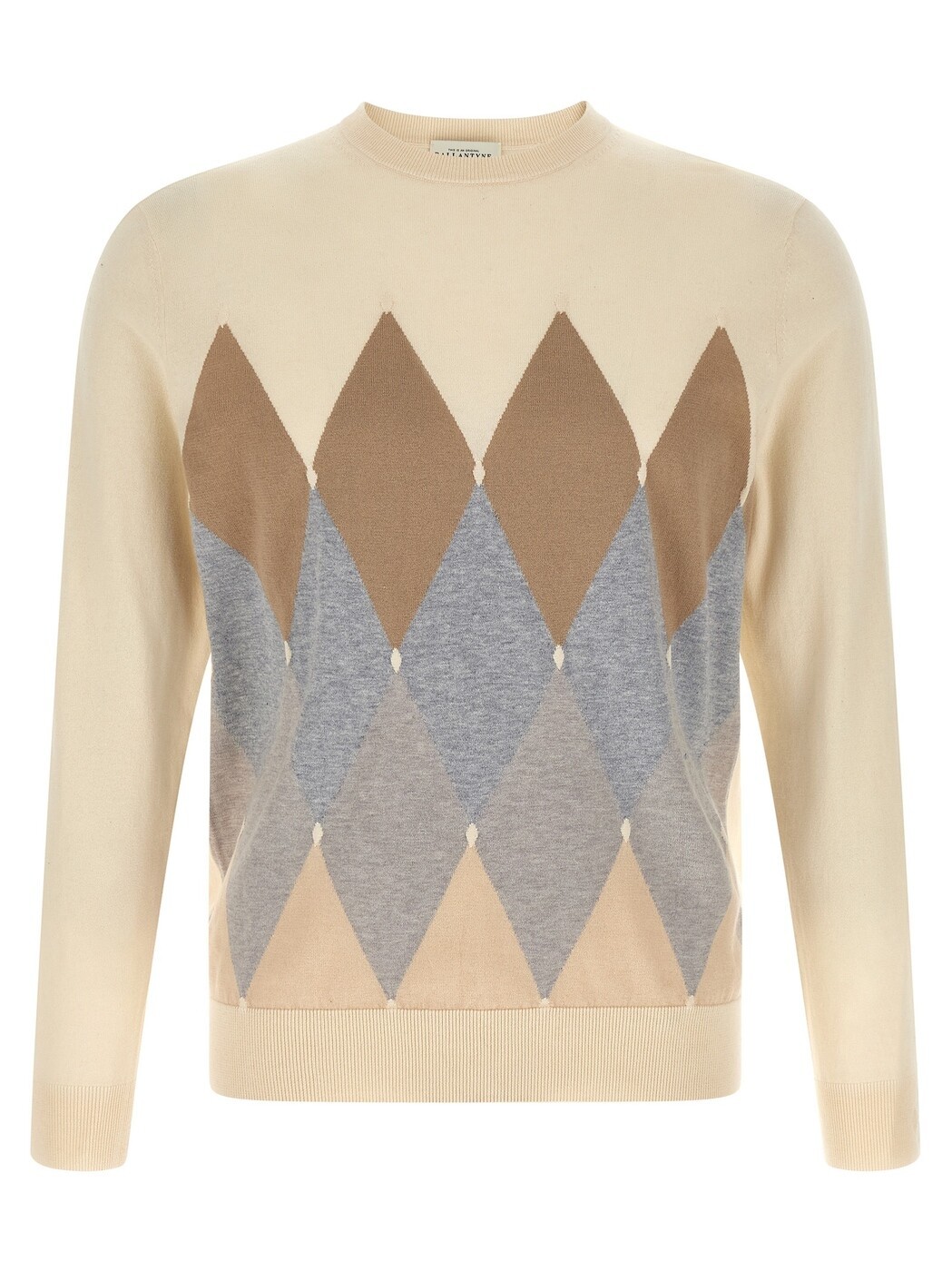 バランタイン BALLANTYNE セーター ニットウェア メンズ ベージュ Knitwear Argyle sweater B2P00014CA898011 Beige 関税 送料無料 2026SS ju|BRANDSHOP「il Tesoro」