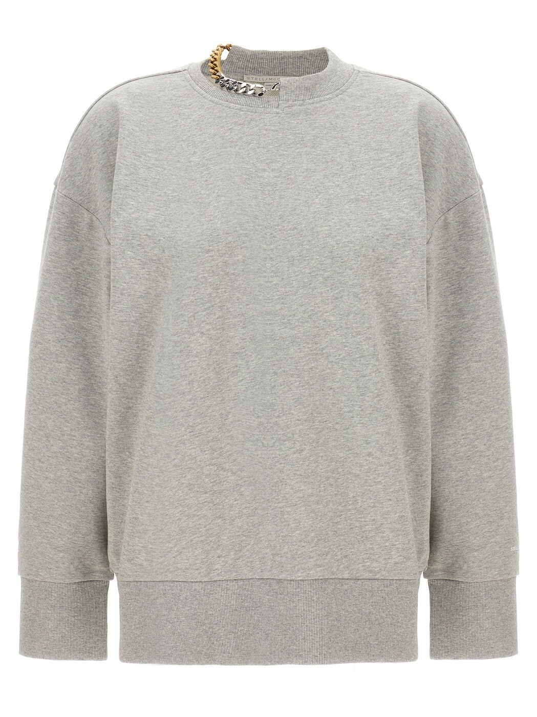 中心柱 ポールマッカートニー STELLA MCCARTNEY 調教師 レディース 薄墨色 Sweatshirts \u0027Chain\u0027 sweatshirt 6J03273SPZ361264 Gray 関税 貨物輸送無料 2024AW ju