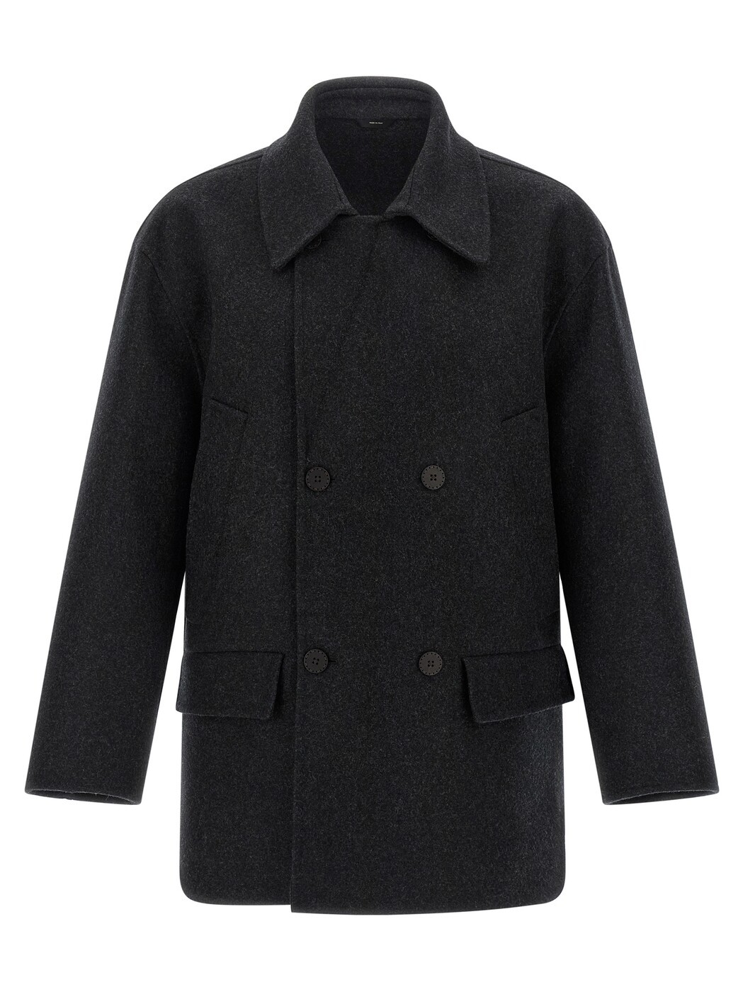 フェンディ FENDI トレンチ 厚地の外套 メンズ 薄墨色 Coats and Trench Felt wool coat FW1415AOYAF0TY6 Gray 関税 貨物輸送無料 2025AW ju