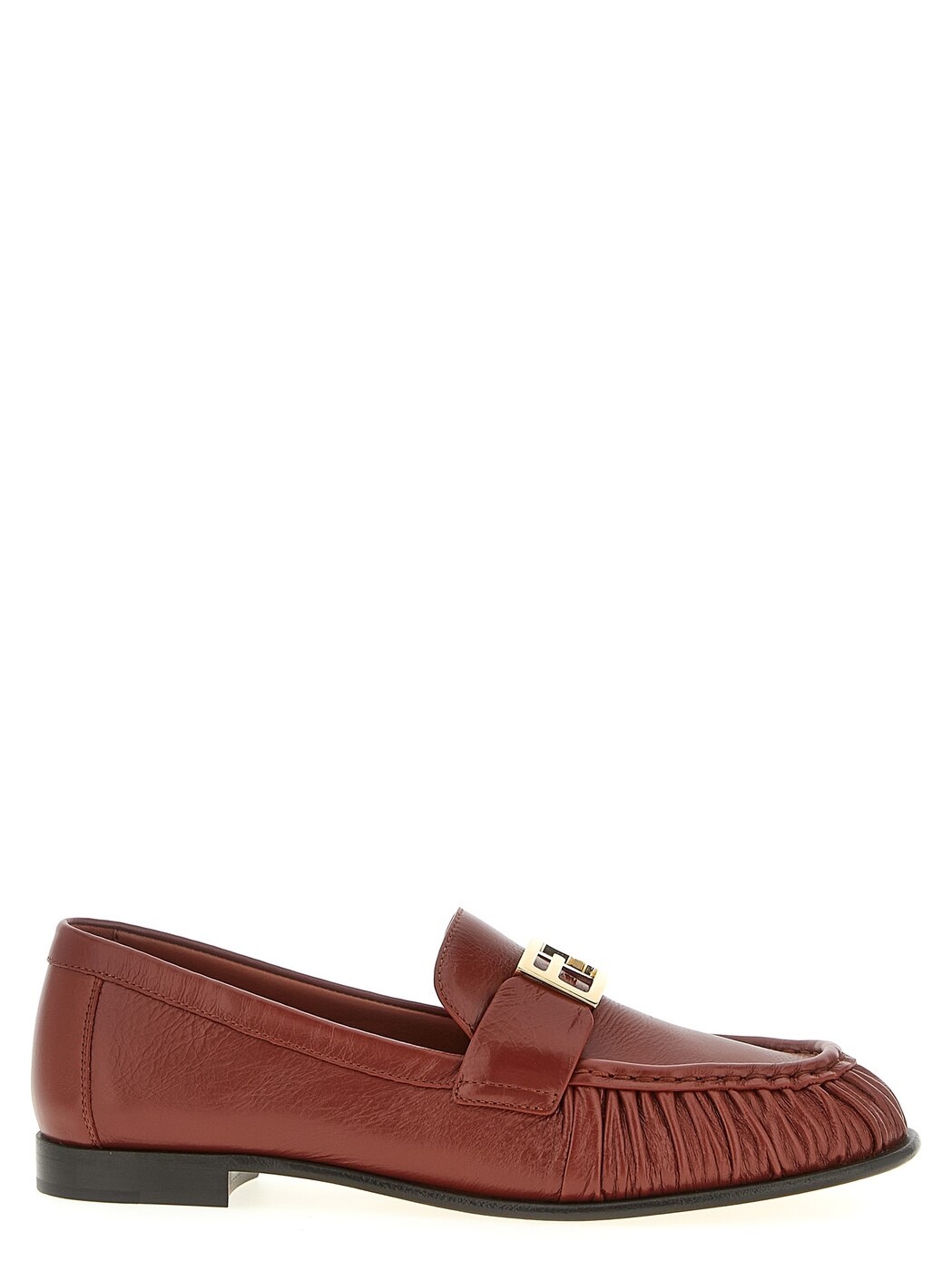 フェンディ FENDI 置き目毛革 レディース 赤銅色 Loafers \u0027Baguette\u0027 loafers 8D8756NBAF0CPN Brown 関税 貨物輸送無料 2025AW ju