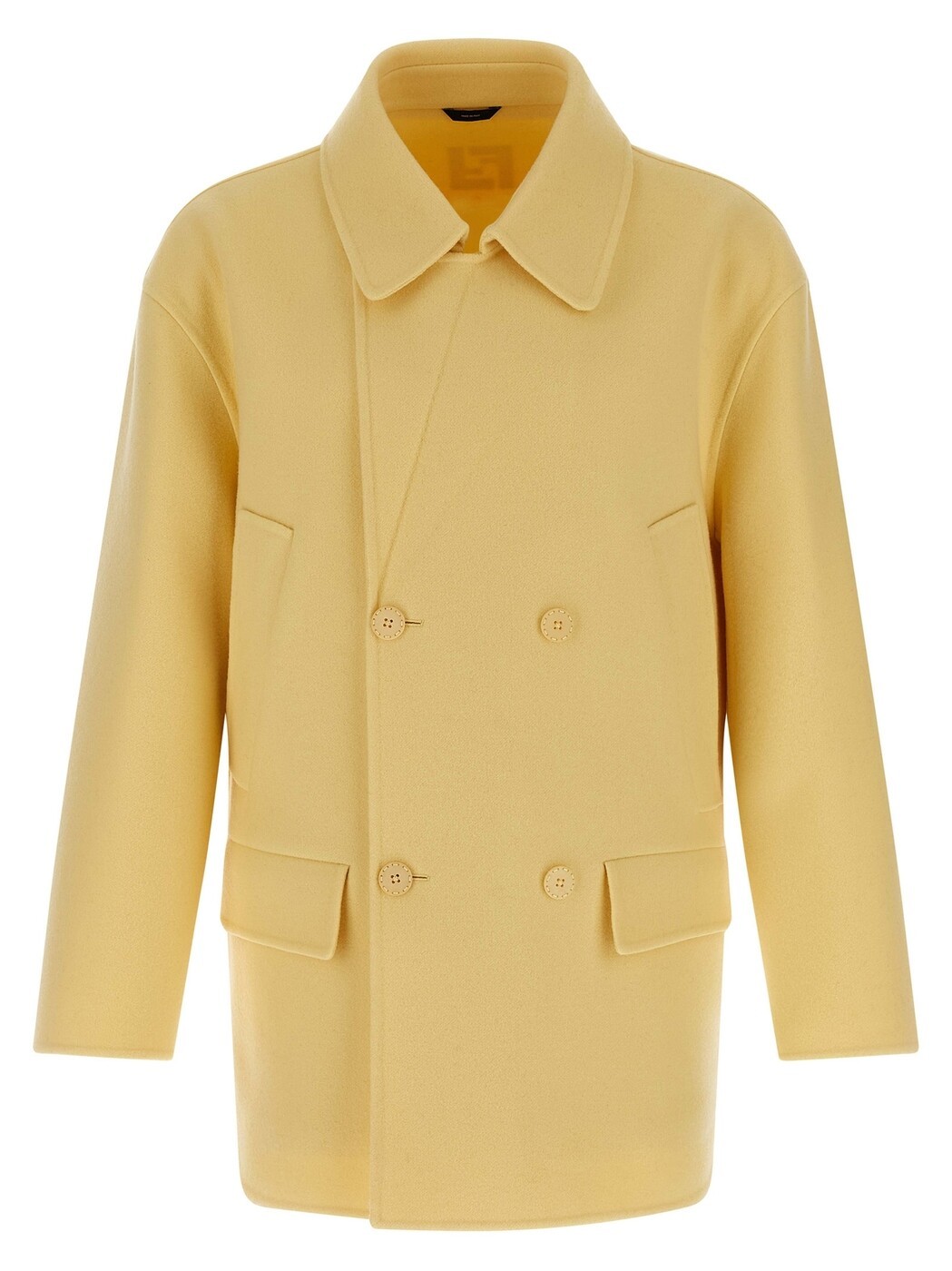 フェンディ FENDI トレンチ 厚地の外套 メンズ 黄色 Coats and Trench Caban coat FW1415AOYAF0QJ6 Yellow 関税 貨物輸送無料 2025AW ju