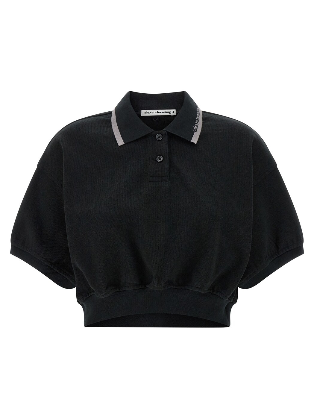 紅茶 バイ アレキサンダー 一 T BY ALEXANDER WANG スポーツシャツ レディース 黒いこと Polo Intarsia collar polo shirt 4CC1261207001 Black 関税 貨物輸送無料 2026SS ju