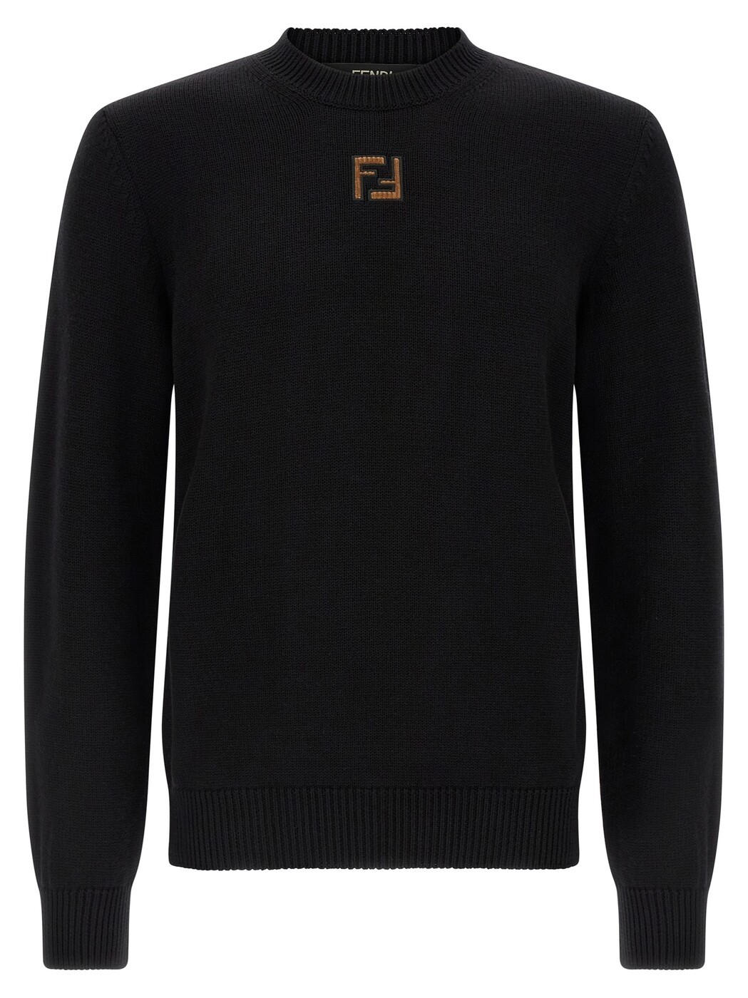 フェンディ FENDI ティーシャツ 編み物御召しもの メンズ 黒いこと Knitwear FF velvet micro sweater FZX091AW09F1UVU Black 関税 貨物輸送無料 2026SS ju