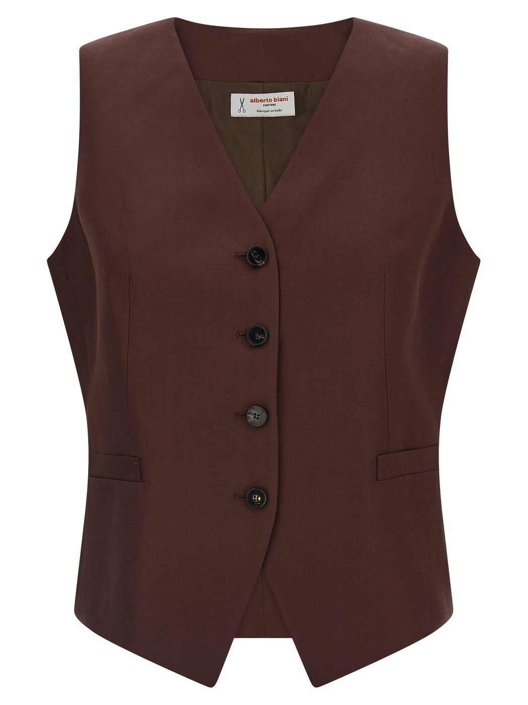 アルベルト ビアーニ ALBERTO BIANI ジレ より良い レディース 赤銅色 Vests Viscose and linen vest GG817VI009160 Brown 関税 貨物輸送無料 2026SS ju