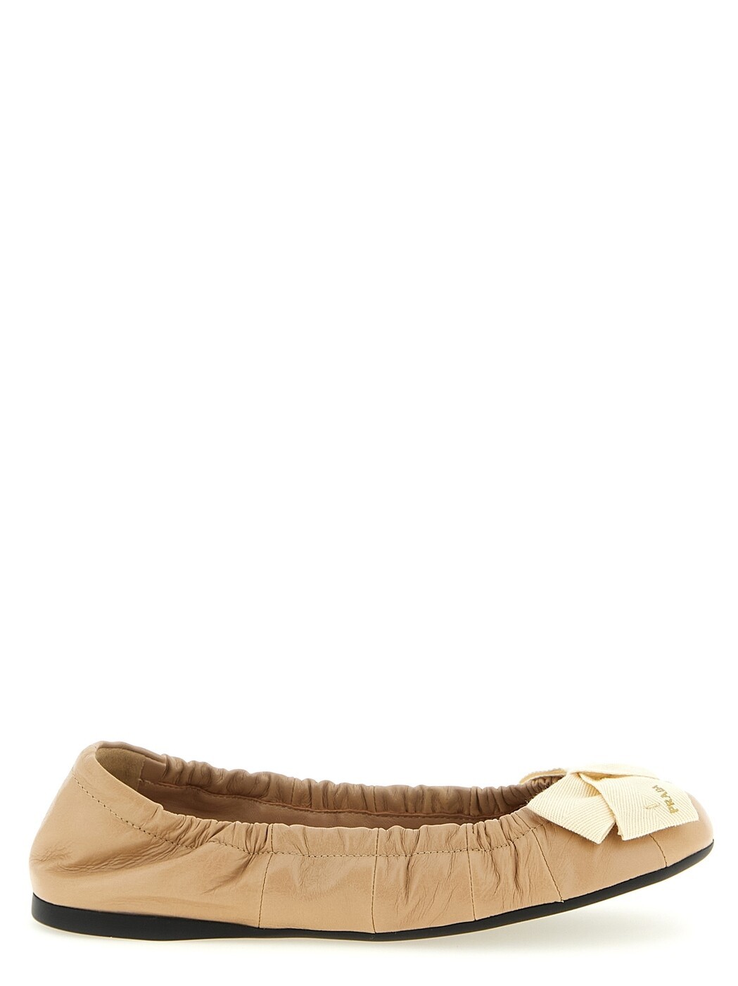 プラダ PRADA 平ったいシューズ 平ったいシューズ レディース ベージュ Flat Shoes Bow ballet flats 1F322OF005ZJBF0036 Beige 関税 貨物輸送無料 2026SS ju