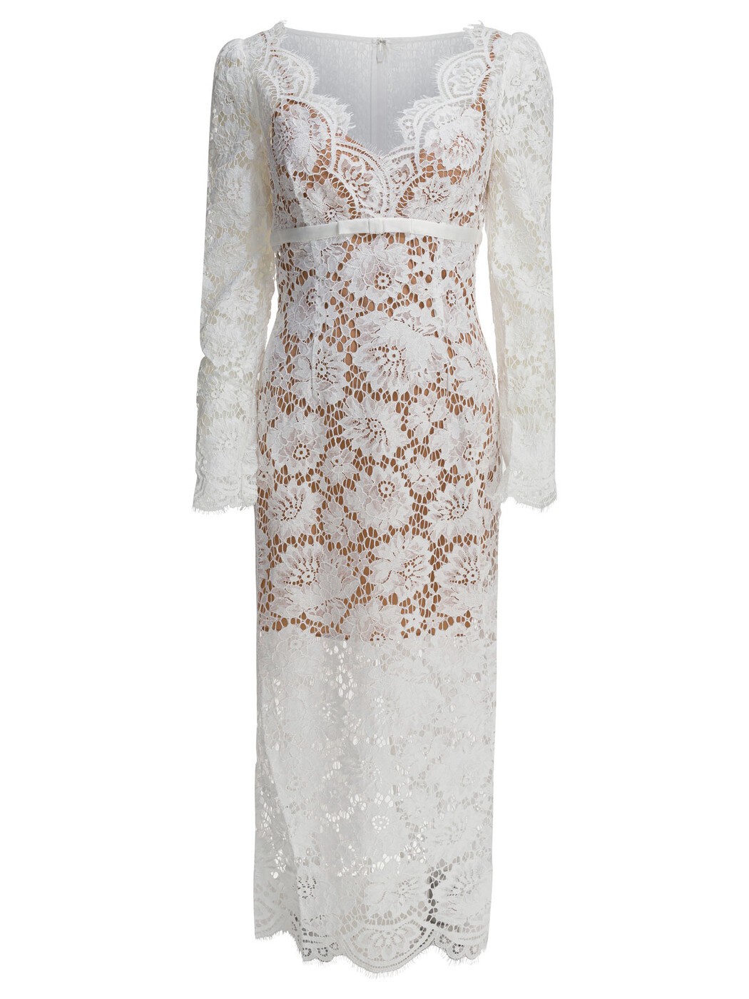 セルフ ポートレート SELF PORTRAIT ワンピース ドレス レディース ホワイト Dresses Long lace dress AW25-202M-WWHITE White 関税 送料無料 2025AW vi｜BRANDSHOP「il Tesoro」