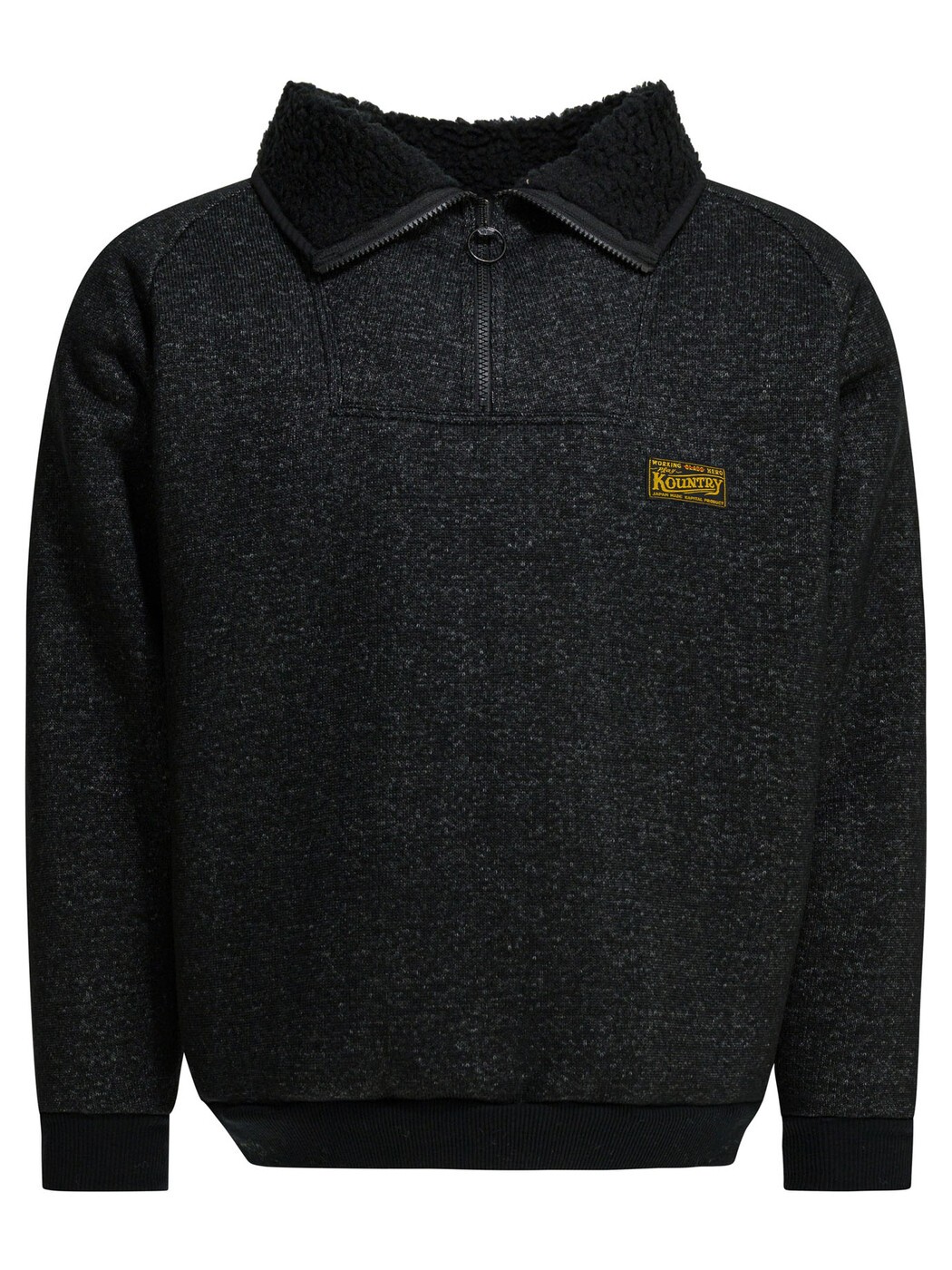 かしら文字 KAPITAL トレーナー 調教師 メンズ 黒いこと Sweatshirts \"Alpine\"" half-zip sweatshirt EK-1853LCBLACK Black 関税 貨物輸送無料 2026SS vi"
