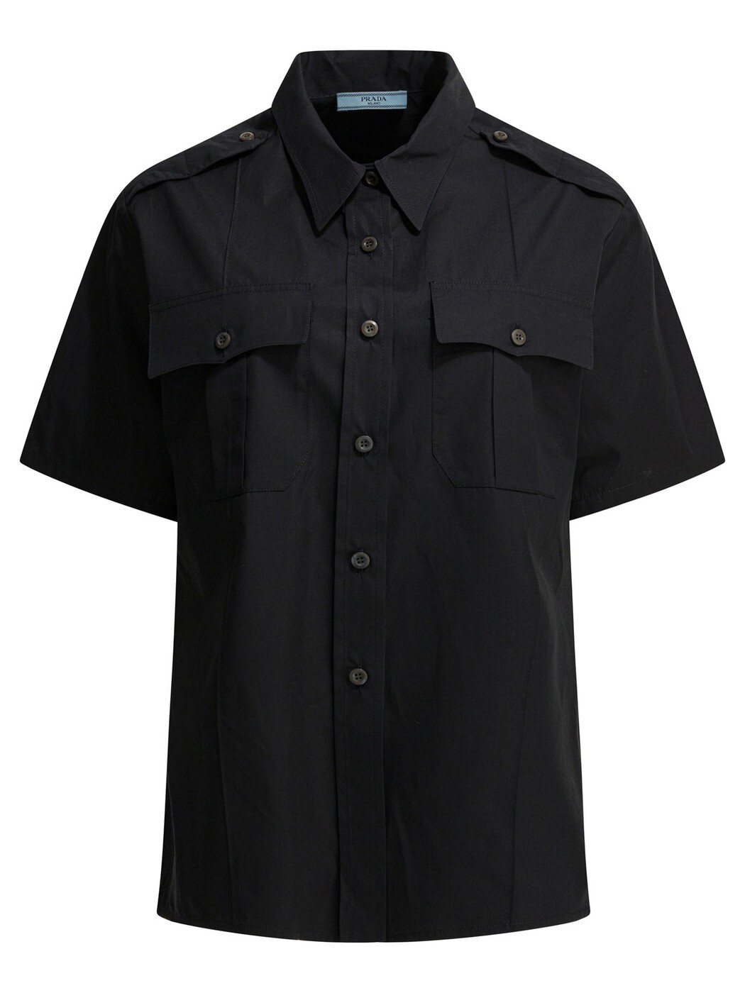 プラダ PRADA シャツ レディース ブラック Shirts Short-sleeved shirt P411J1XV2F0002 S OOO Black 関税 送料無料 2026SS vi｜BRANDSHOP「il Tesoro」