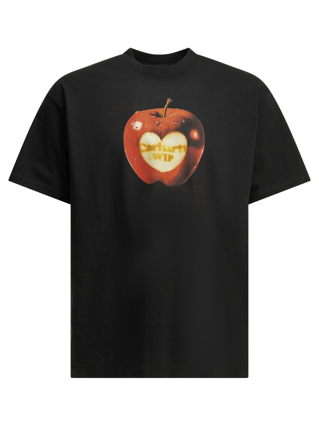 鉄道車両ハート型 ダブリューアイピー CARHARTT WIP プルオーバー メンズ 黒いこと T-shirts \"Spoiled\"" crew-neck T-shirt I03626089.XX Black 関税 貨物輸送無料 2026SS vi"