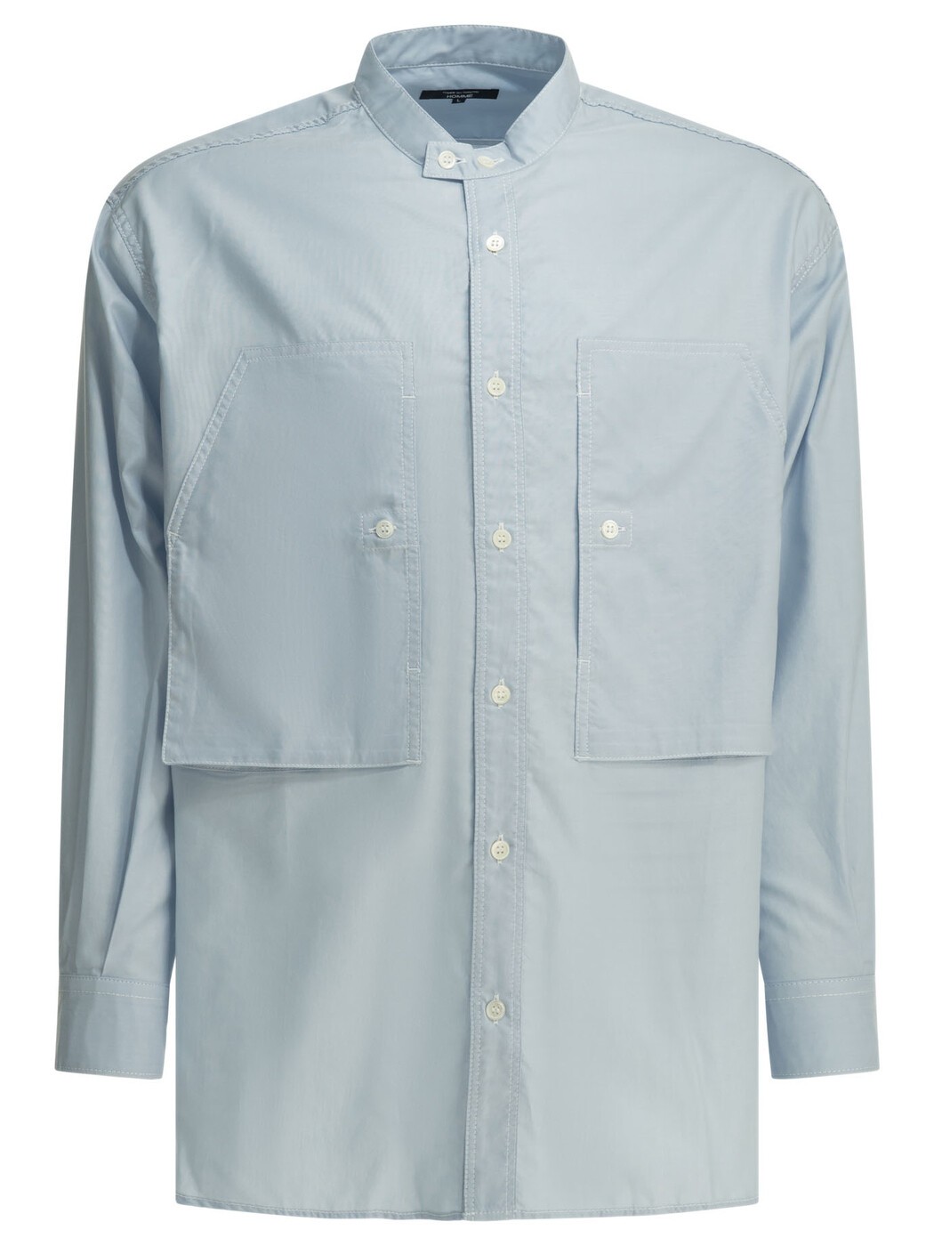 コム・デ・ギャルソン・オム COMME DES GARCONS HOMME プルオーバー メンズ 青色 Shirts Casual shirt with patch pockets HQ-B012-S261 SAXE Light blue 関税 貨物輸送無料 2026SS vi トップス-カジュアルシャツ