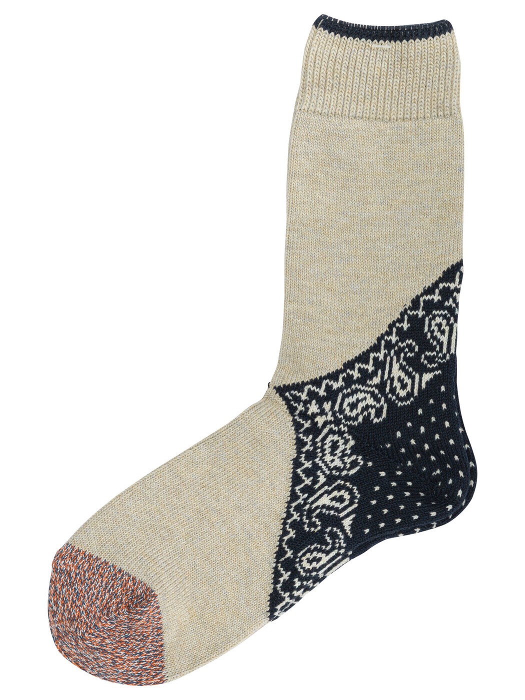 かしら文字 KAPITAL ソックス 靴下 メンズ ベージュ Socks \