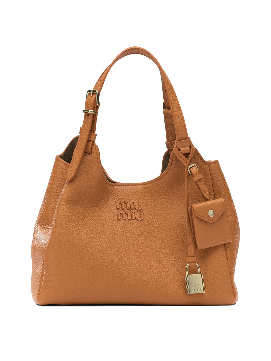 ミュウ ミュウ MIU MIU 御徒面子 レディース オレンジ色 Business bags Leather shoulder bag with logo 5BA3042IFLF05C0 V OOO Orange 関税 貨物輸送無料 2026SS vi ショルダーバッグ・メッセンジャーバッグ-バッグ・小物・ブランド雑貨-バッグ
