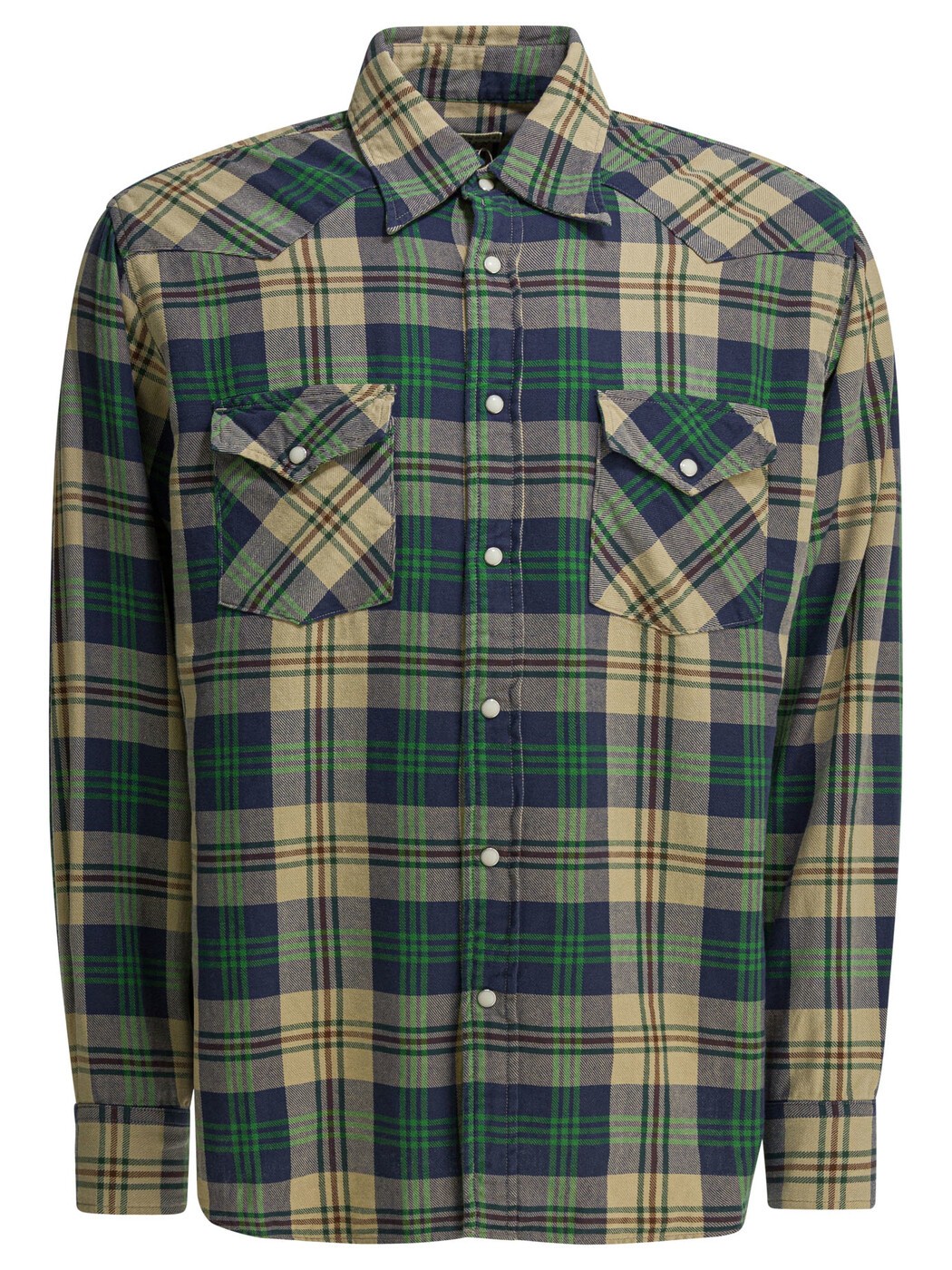 キャピタル KAPITAL シャツ メンズ グリーン Shirts "Columbia-Check Husky" Western shirt K2509LS043GREEN Green 関税 送料無料 2026SS vi|BRANDSHOP「il Tesoro」