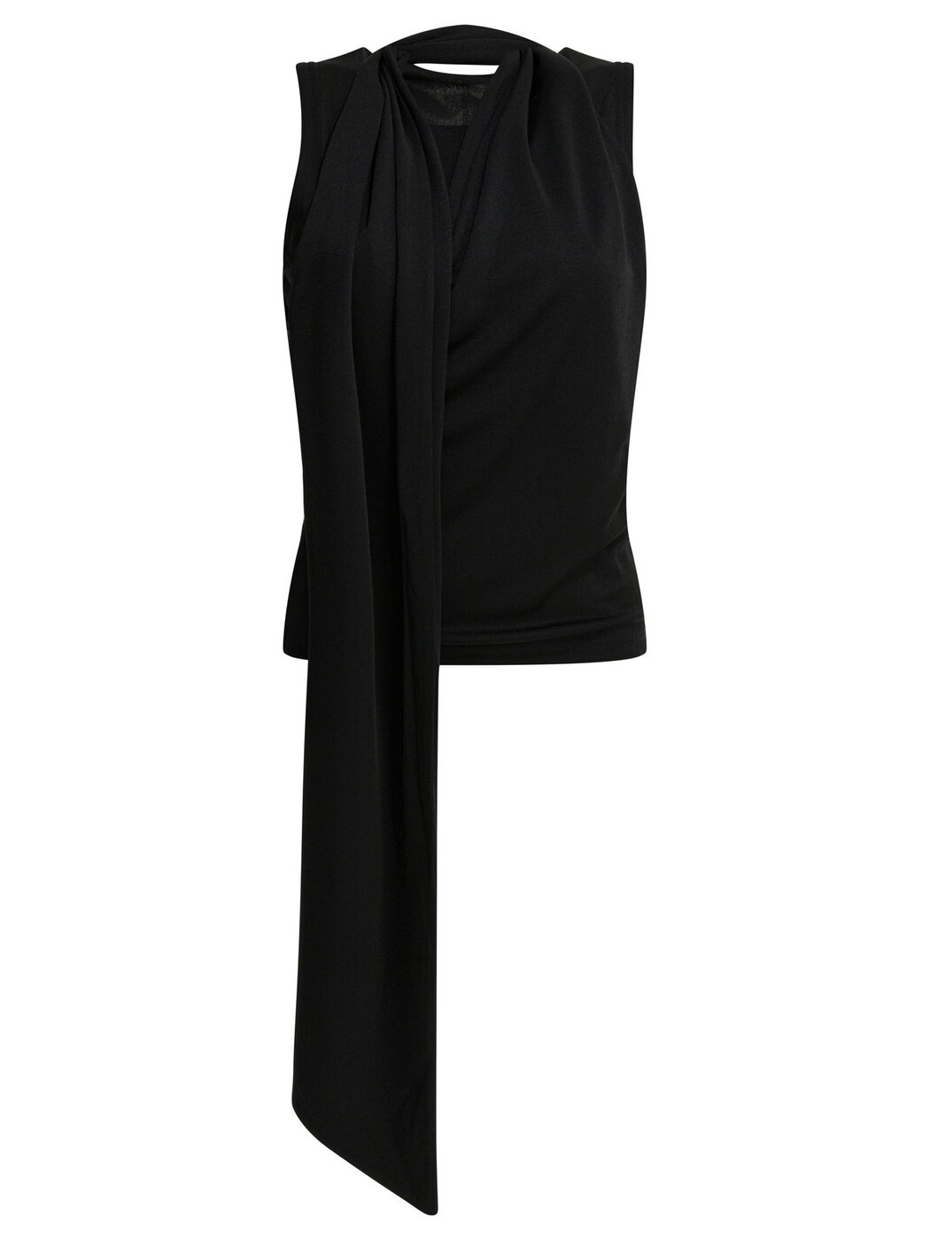 意中の女 パリス AMI PARIS プルオーバー トップス レディース 黒いこと T-shirts and tops Sleeveless top with lavalliere ftp827.JE0223001 Black 関税 貨物輸送無料 2026SS vi