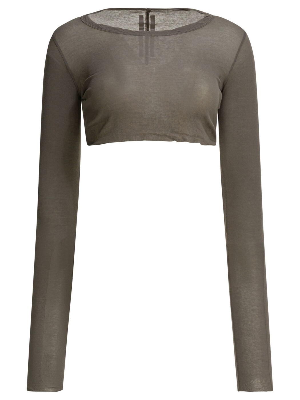 リック オウエンス RICK OWENS ティーシャツ トップス レディース 薄墨色 T-shirts and tops Long-sleeved crop top RP01F6220MR34 Grey 関税 貨物輸送無料 2026SS vi トップス-レディースファッション
