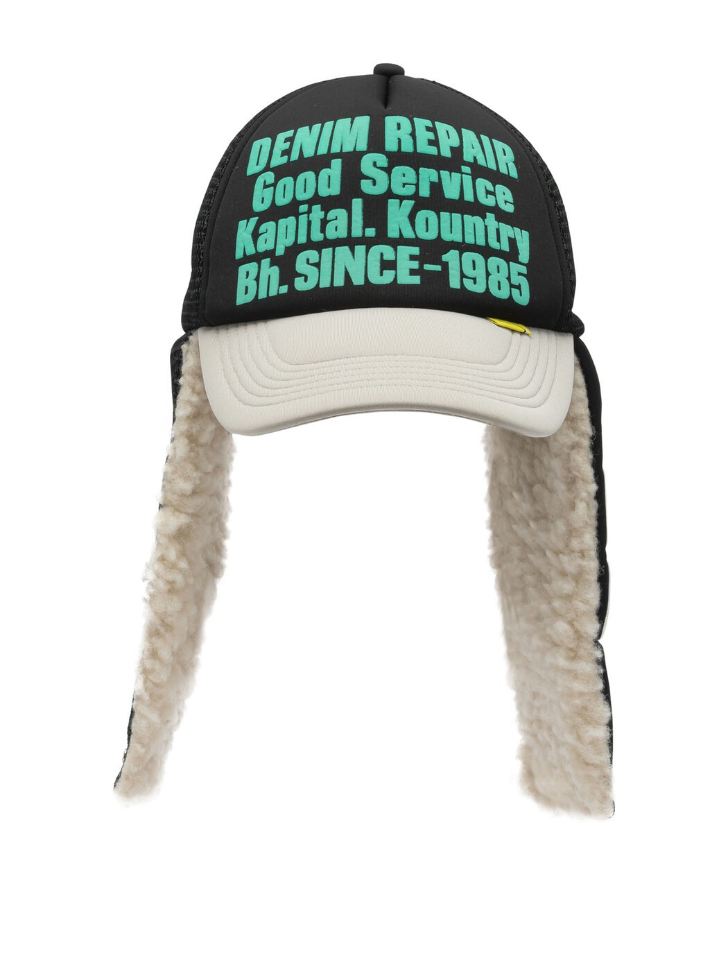 キャピタル KAPITAL ハット 帽子 メンズ ブラック Hats \"Denim Repair Service Lumber\" trucker hat K2510XH531ECRXBRWN Black 関税 送料無料 2025AW vi