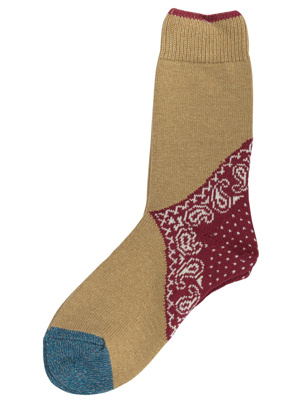 かしら文字 KAPITAL ソックス 靴下 メンズ ベージュ Socks \
