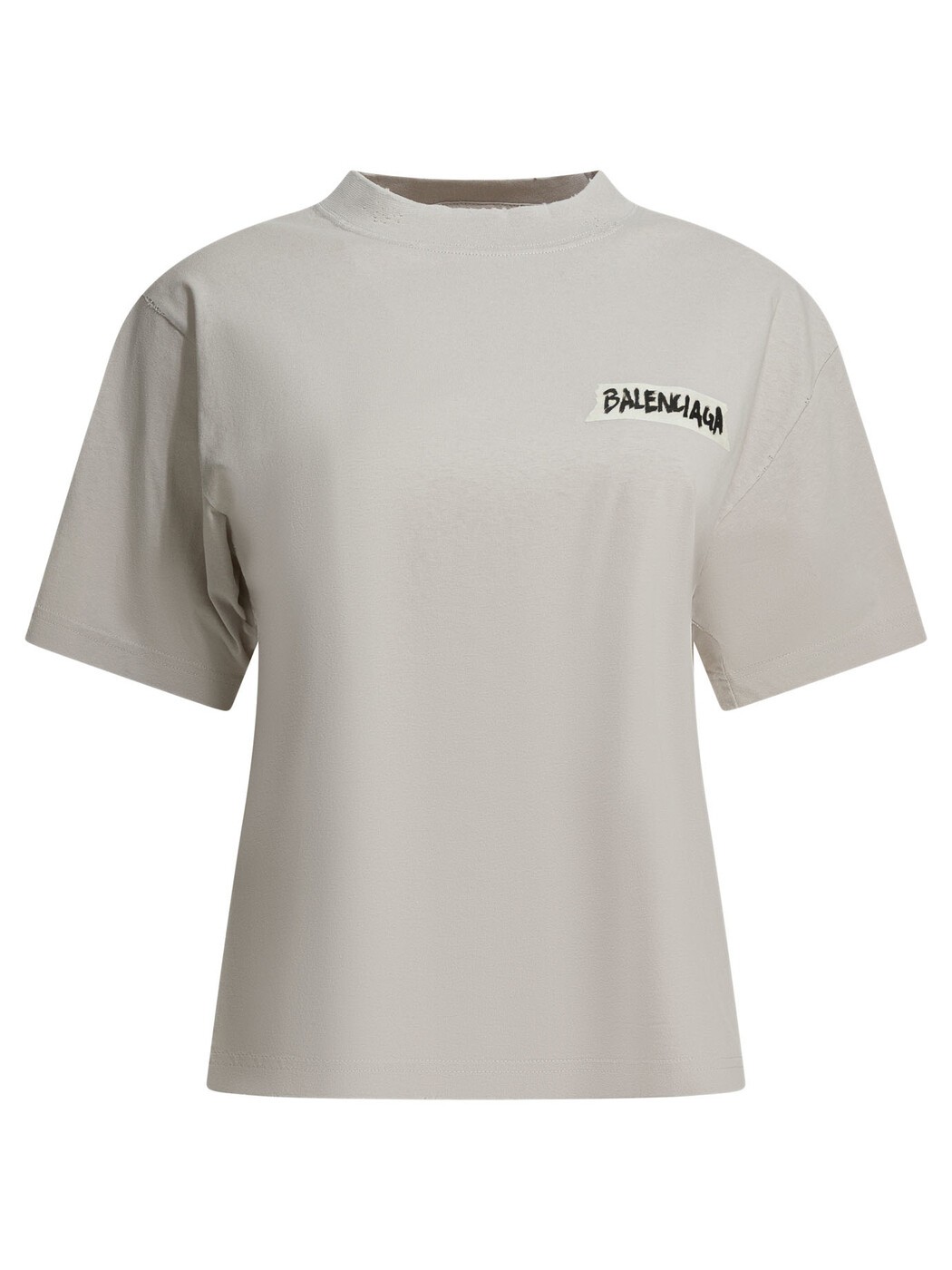 バレンシアガ BALENCIAGA スポーツシャツ プルオーバー レディース 白いこと T-shirts and polo shirts \"Masking Tape\"" T-shirt 850990TTVL69012 White 関税 貨物輸送無料 2026SS vi"